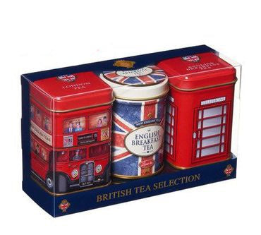 British Tea Selection Set Mini Tins