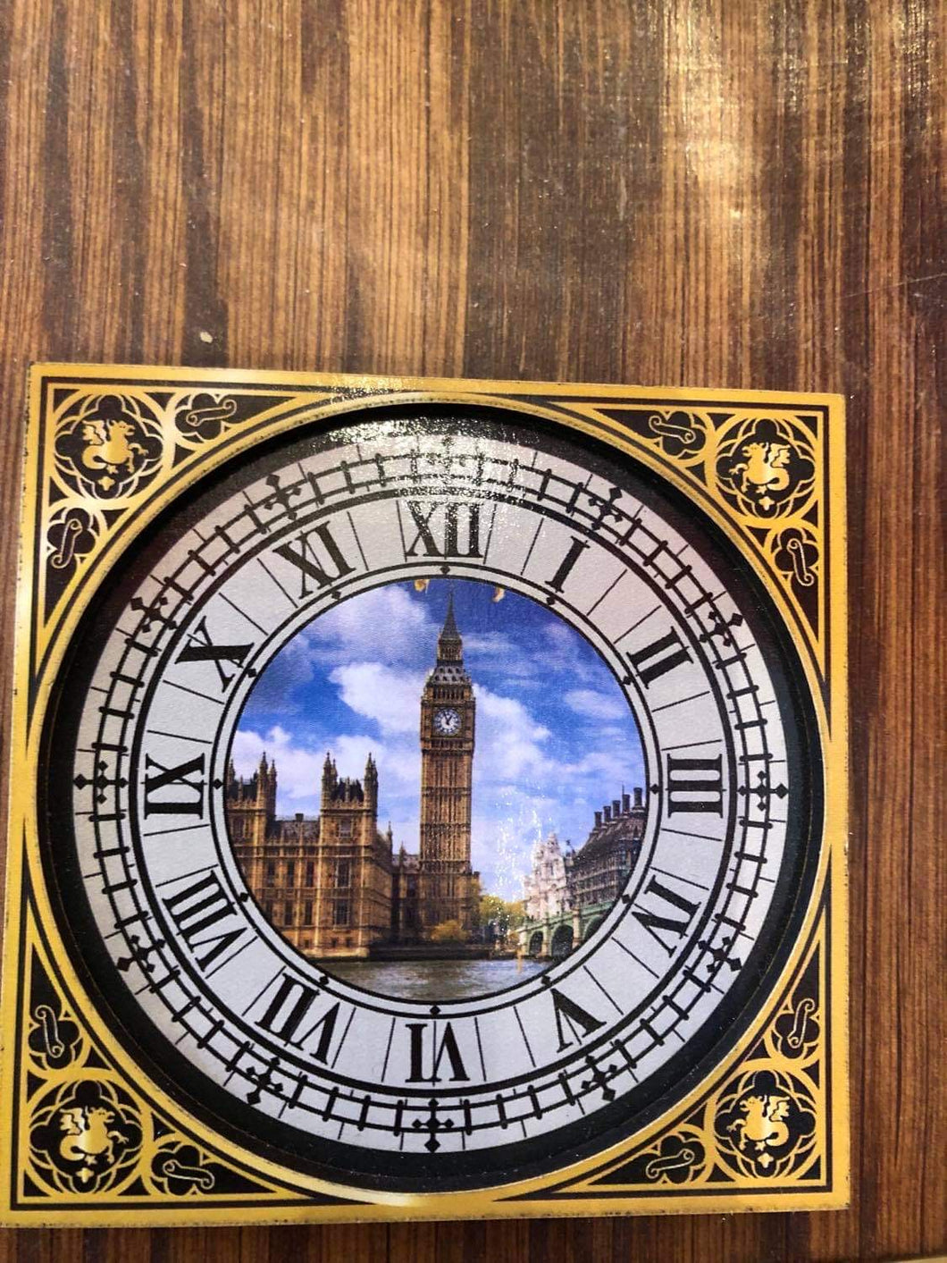 Big Ben Clock Face Wood Magnet