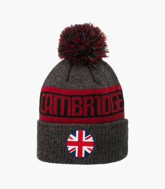 Cambridge Bobble Hat Ted Charcoal