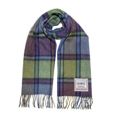 Moss Check Classic Brushed Wool Scarf - Heritage