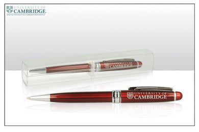 CU Ballpoint Pen in Clear Case - Red