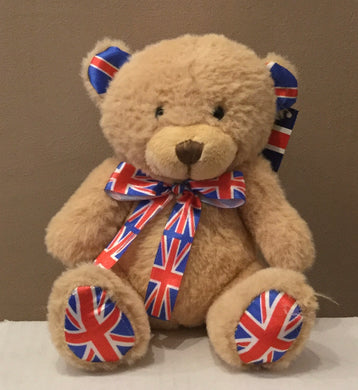 Soft Bear with Union Jack Ribbon