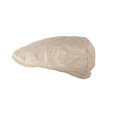 Linen cotton flat cap natural